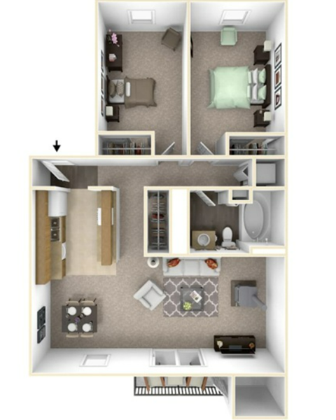 Peaks at Meadow Ridge 2x1 B Floor Plan